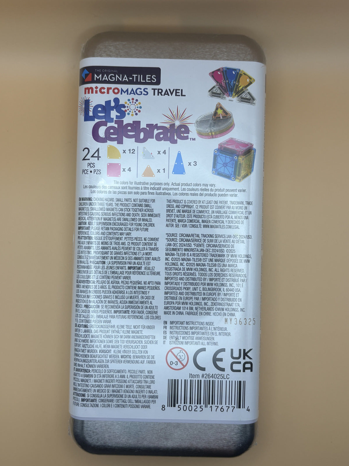 MAGNA-TILES microMAGS Travel Let's Celebrate 24-Piece Magnetic Set New — photo 3