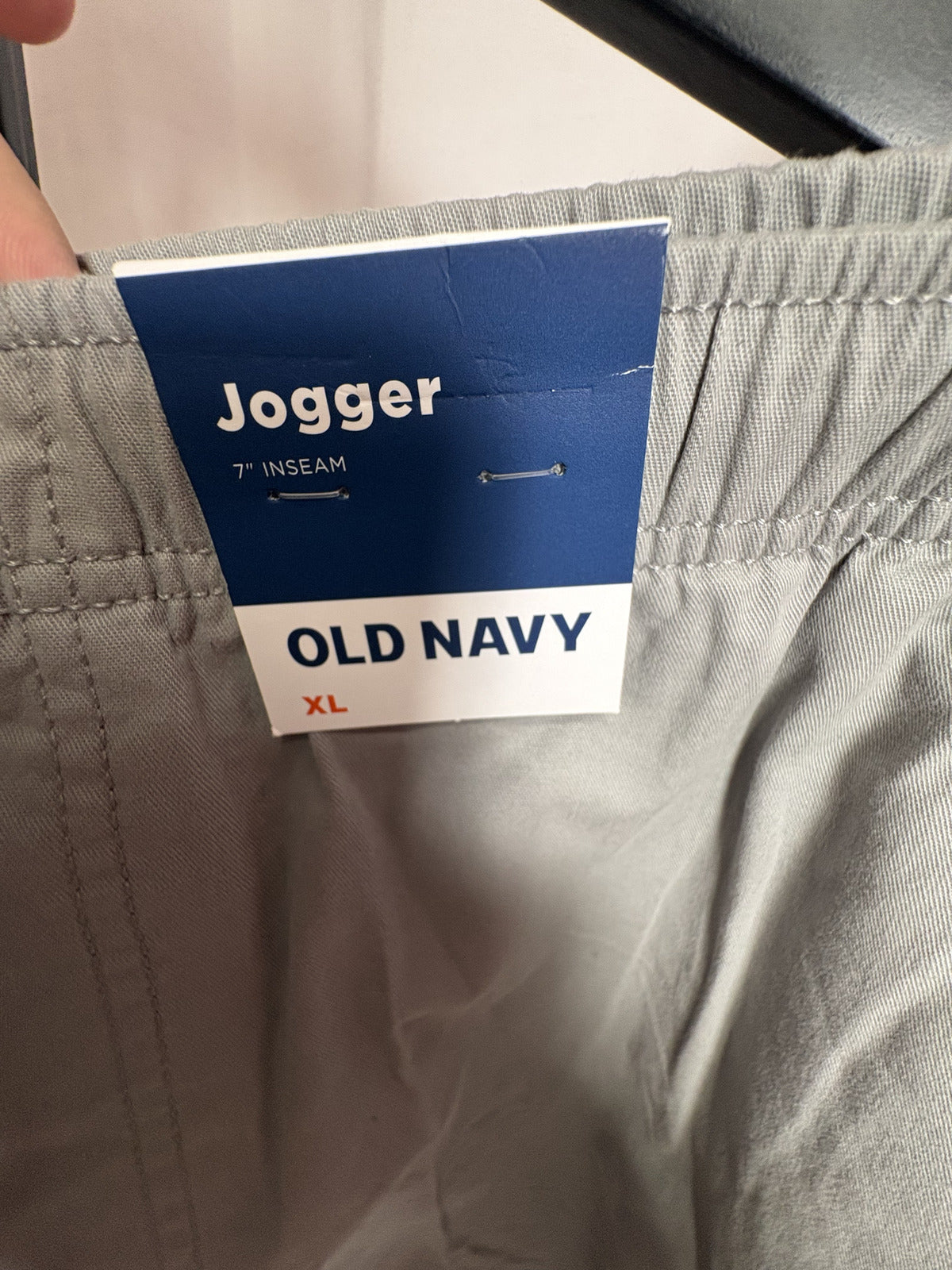 Old Navy Men’s Twill Jogger Shorts XL Gray 7 Inch Inseam NWT