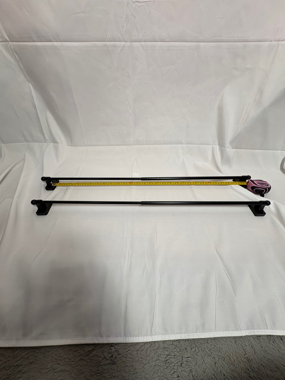 Adjustable Magnetic Towel Bars Set of 2 Black Fridge Toolbox No Drill