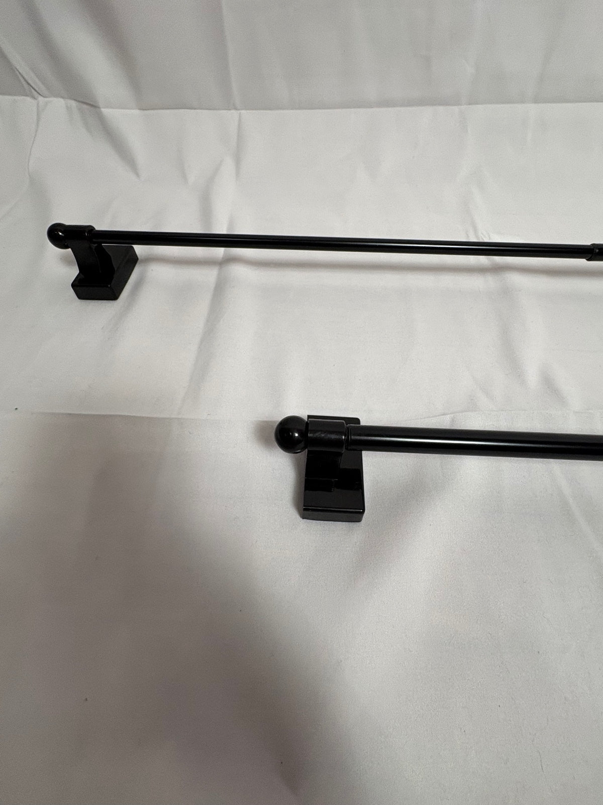 Adjustable Magnetic Towel Bars Set of 2 Black Fridge Toolbox No Drill