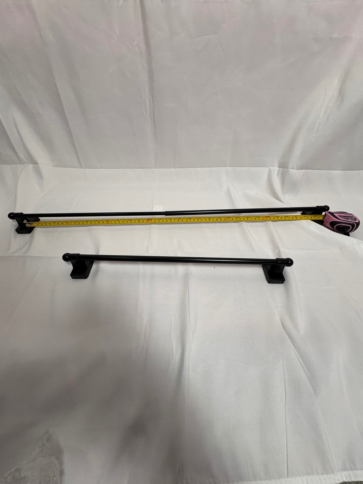 Adjustable Magnetic Towel Bars Set of 2 Black Fridge Toolbox No Drill