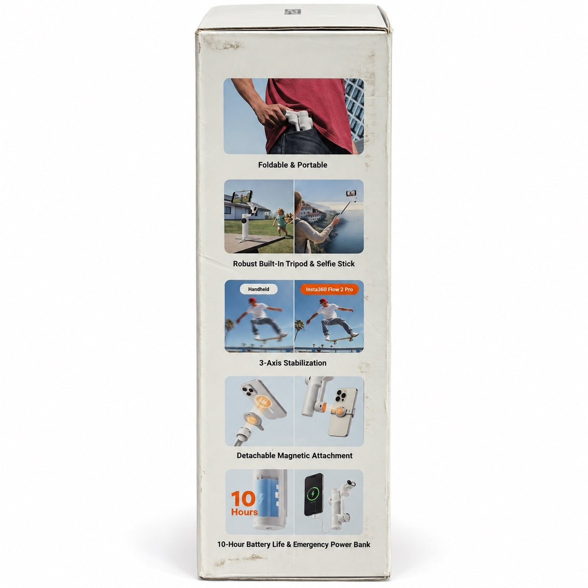 Insta360 Flow 2 Pro Creator Kit Summit White New Box Wear
