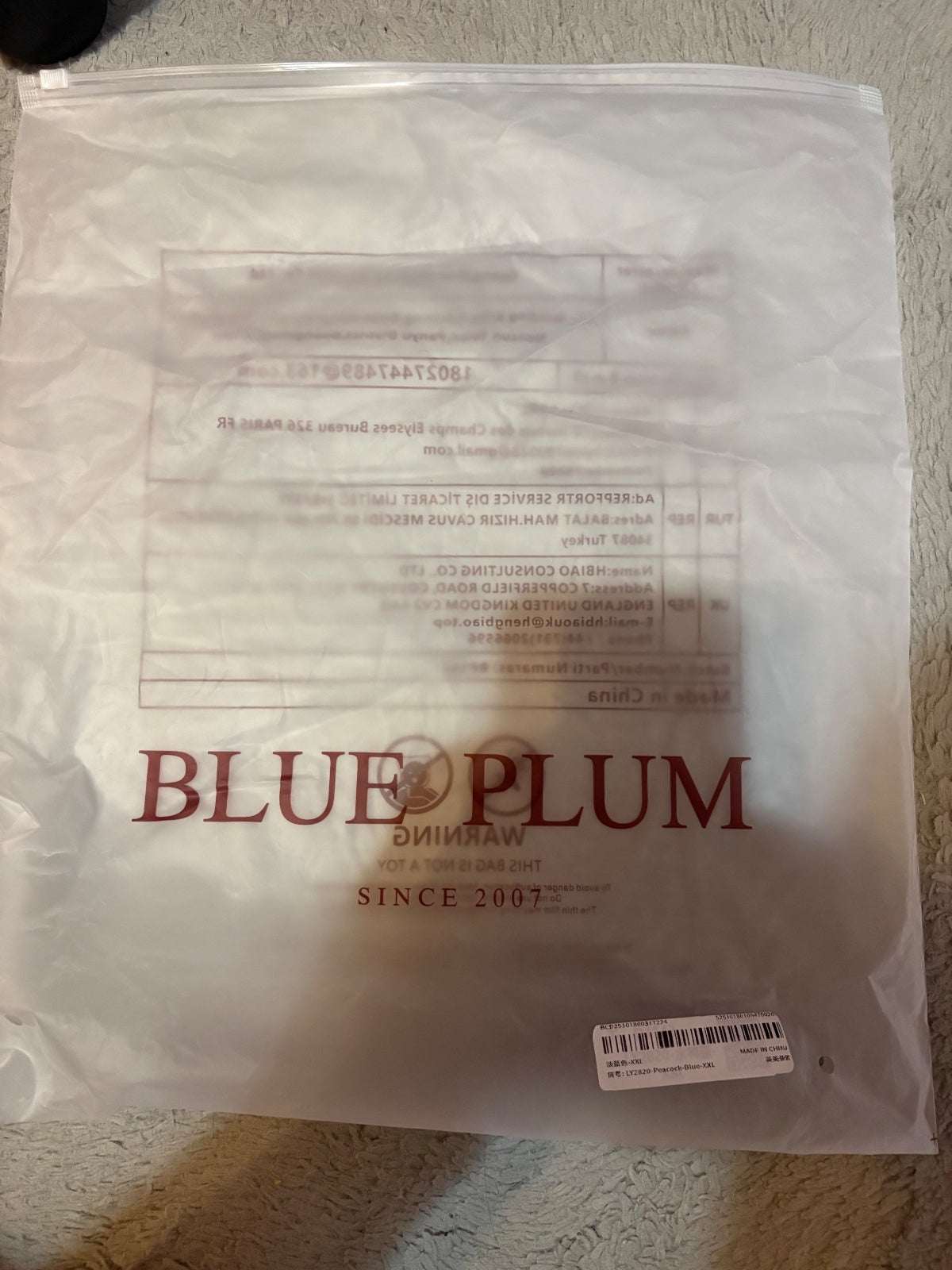 Blue Plum Peacock Blue Sequin Maxi Dress XXL Formal Evening Gown LY2820