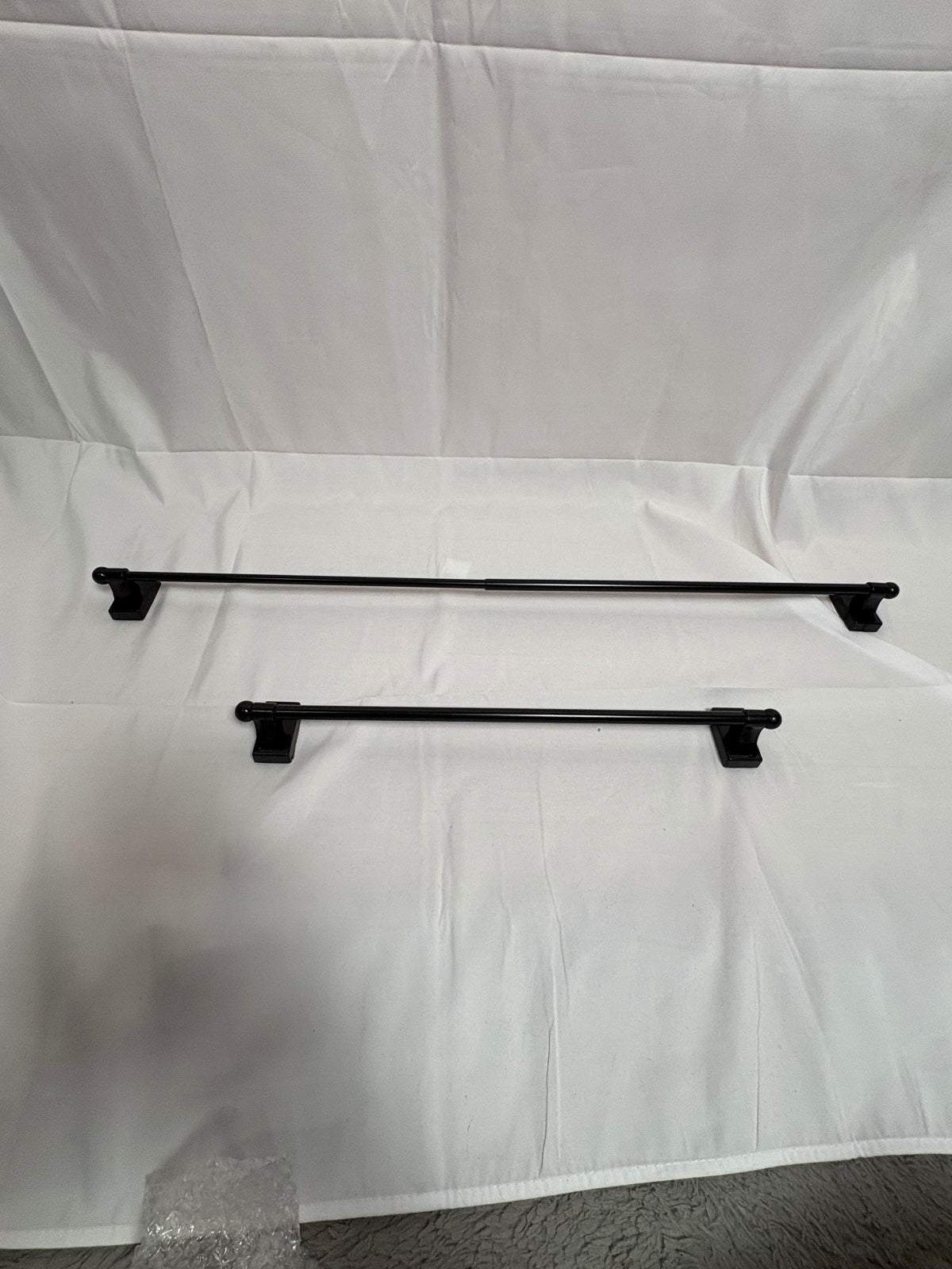 Adjustable Magnetic Towel Bars Set of 2 Black Fridge Toolbox No Drill