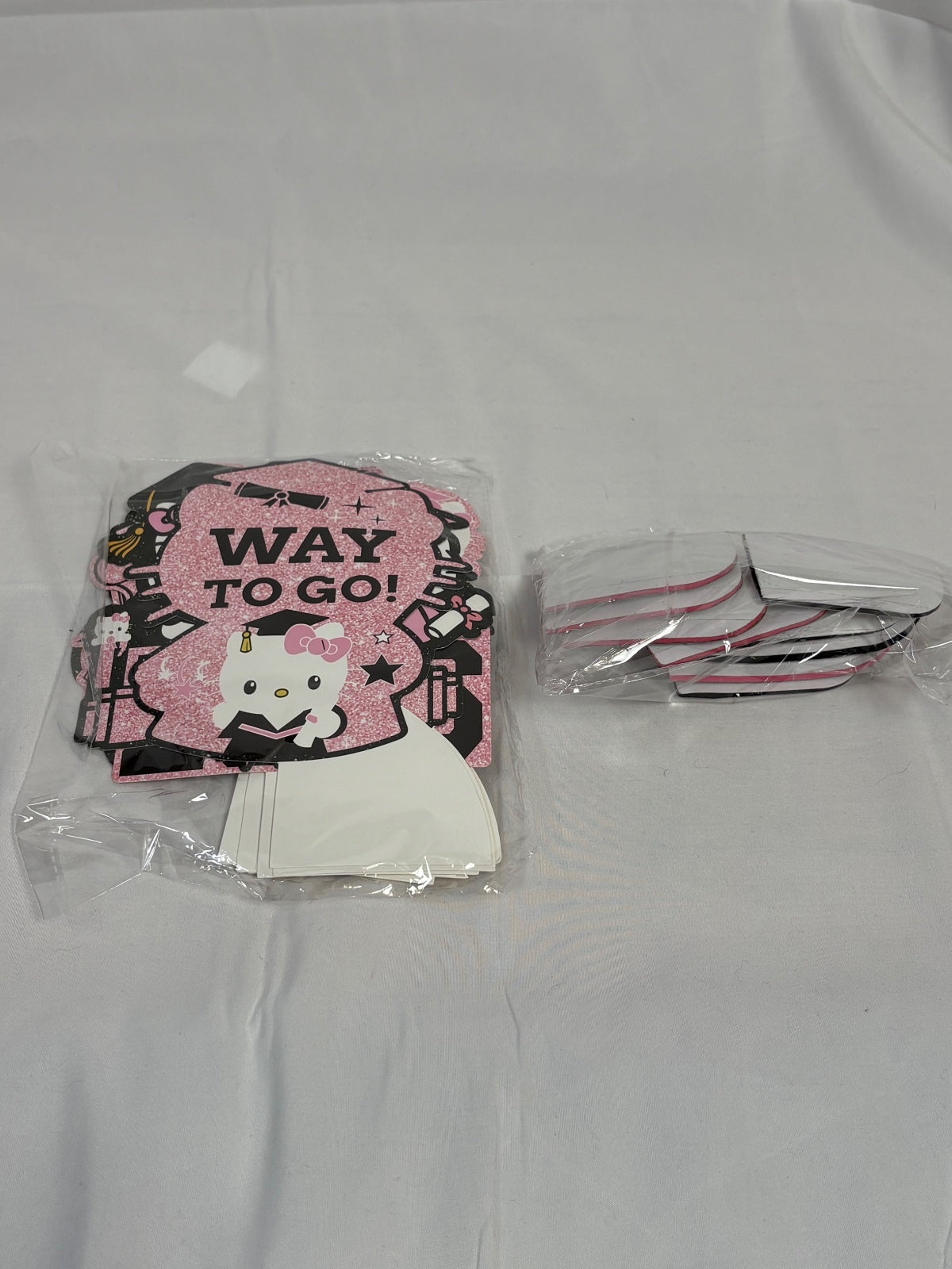 Hello Kitty Graduation Decorations 9 Pcs Pink Honeycomb Table Centerpieces