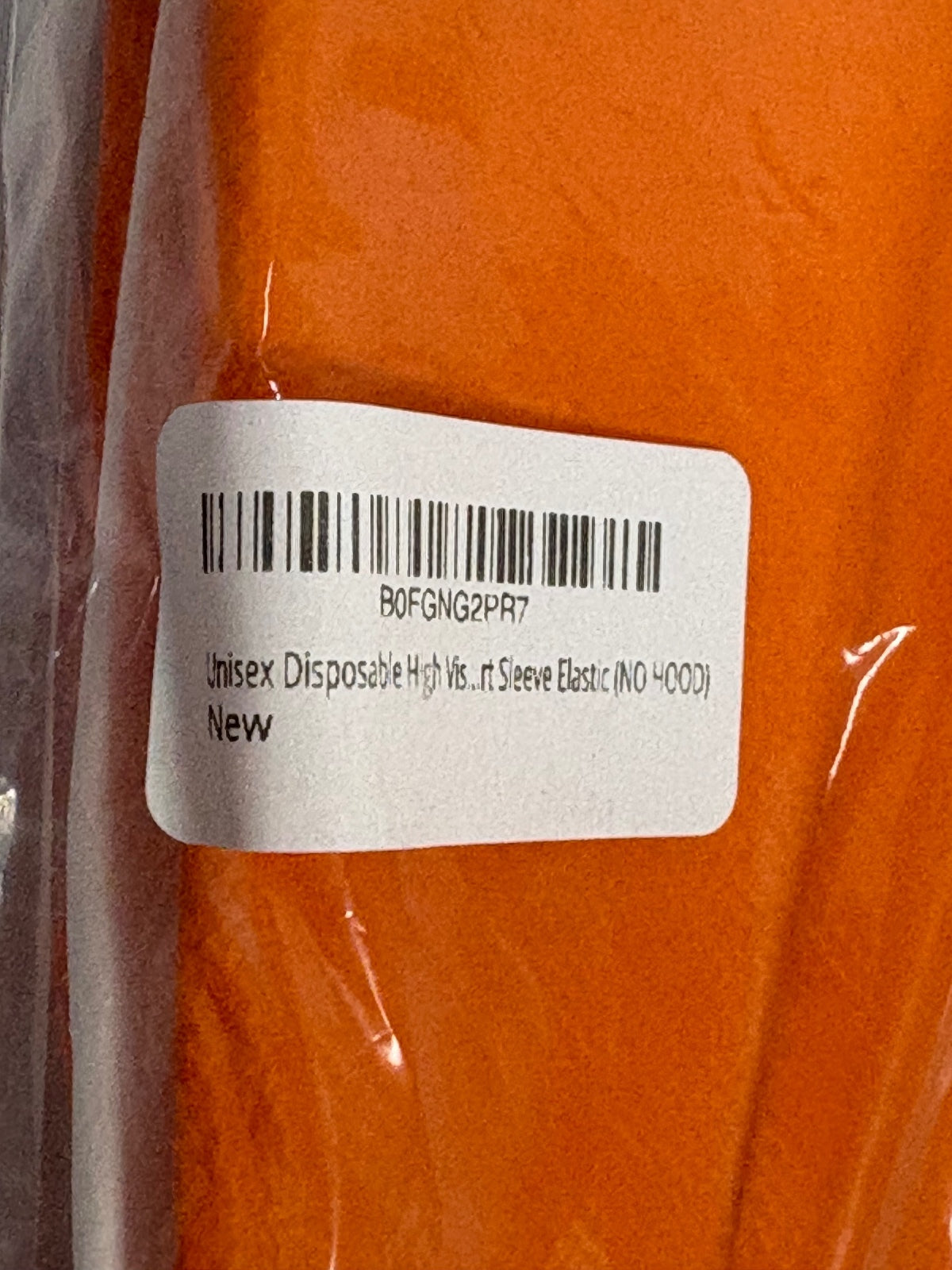WorkSafe 2XL Hi Vis Reflective Disposable Coveralls Orange White Short Sleeve