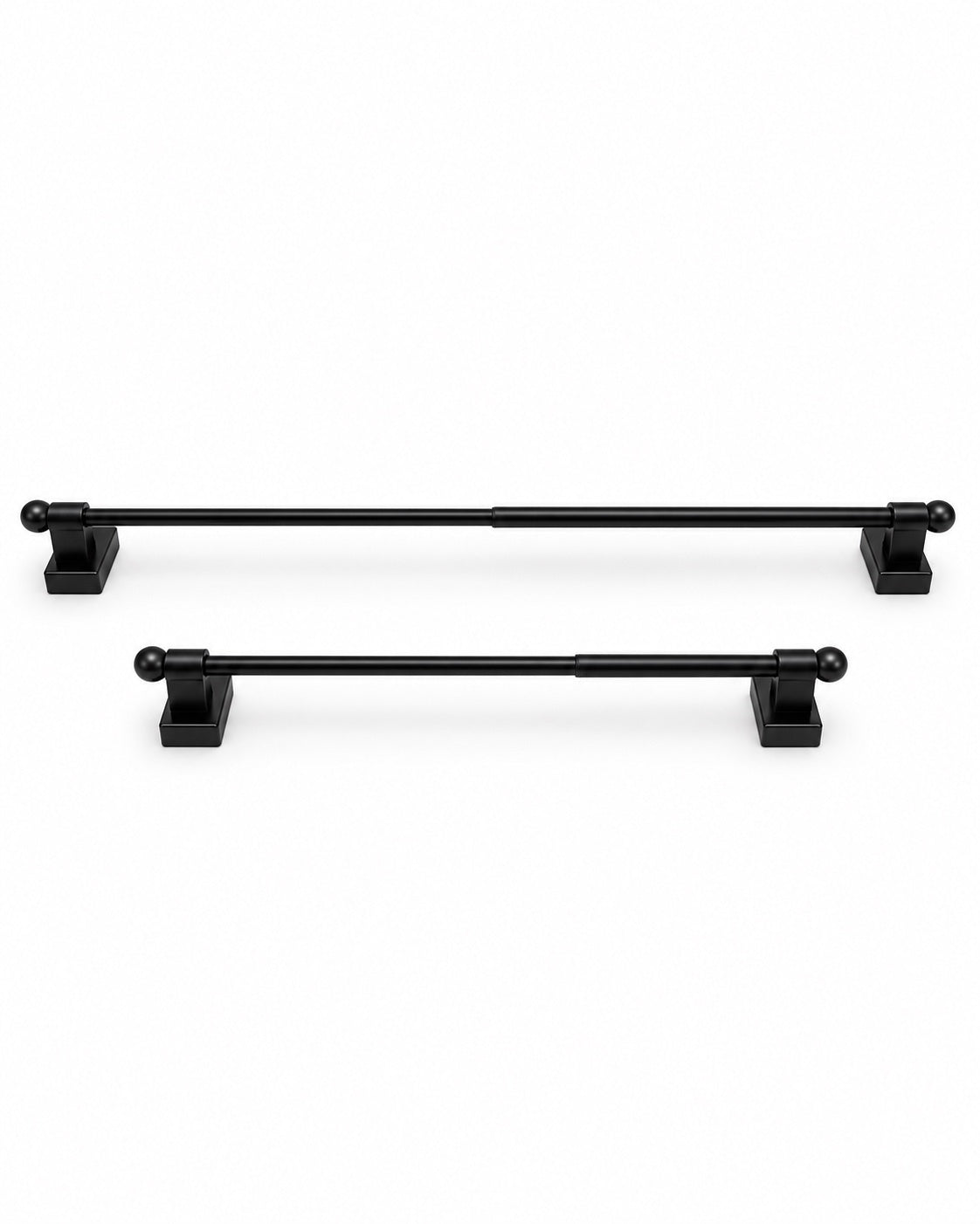 Adjustable Magnetic Towel Bars Set of 2 Black Fridge Toolbox No Drill