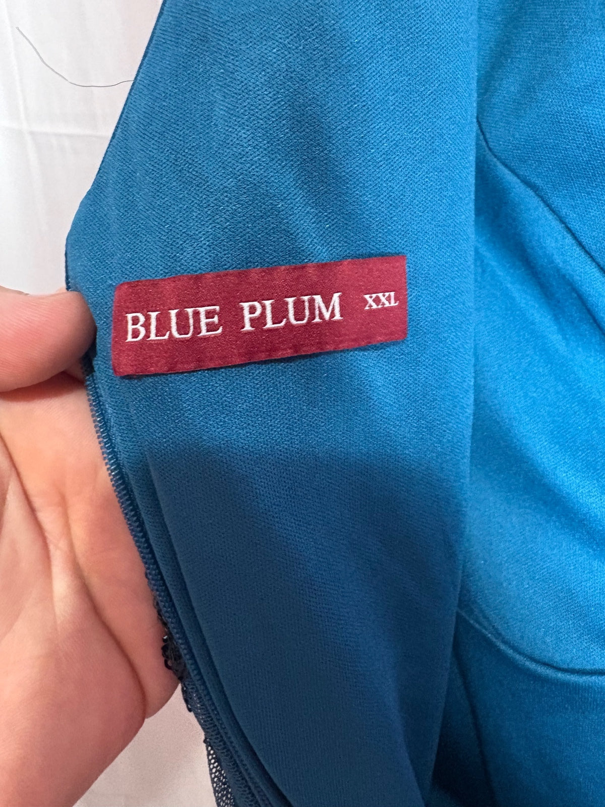 Blue Plum Peacock Blue Sequin Maxi Dress XXL Formal Evening Gown LY2820