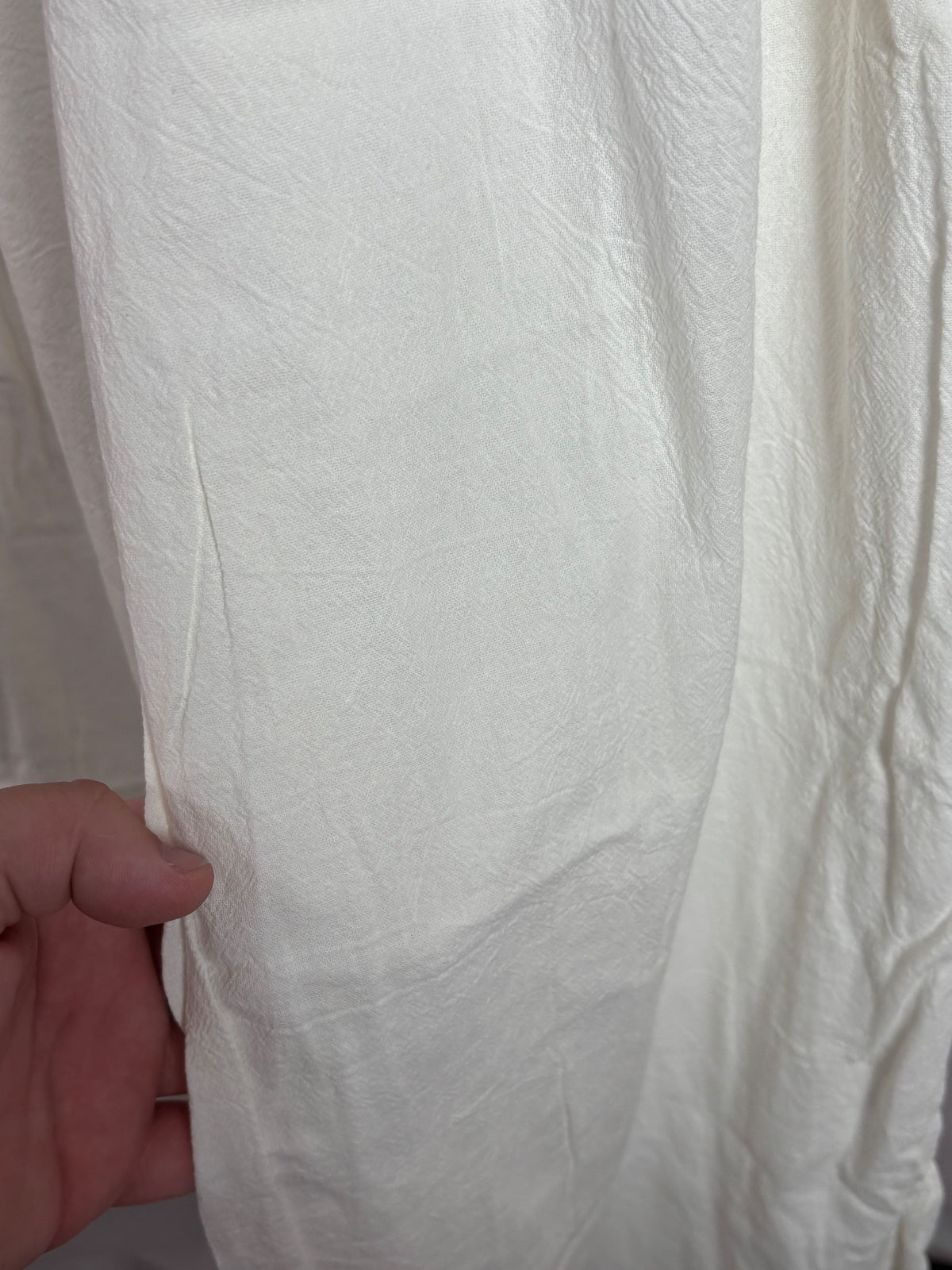Women’s XL White Smocked Waist Wide Leg Pants Pull On Flowy Boho