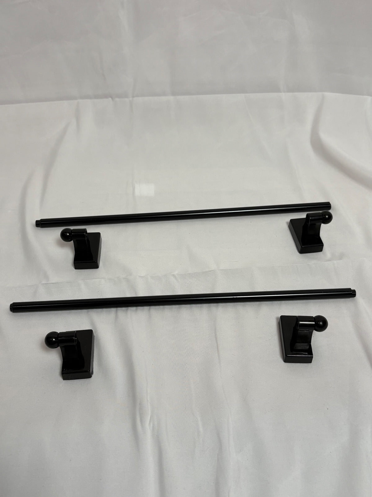 Adjustable Magnetic Towel Bars Set of 2 Black Fridge Toolbox No Drill