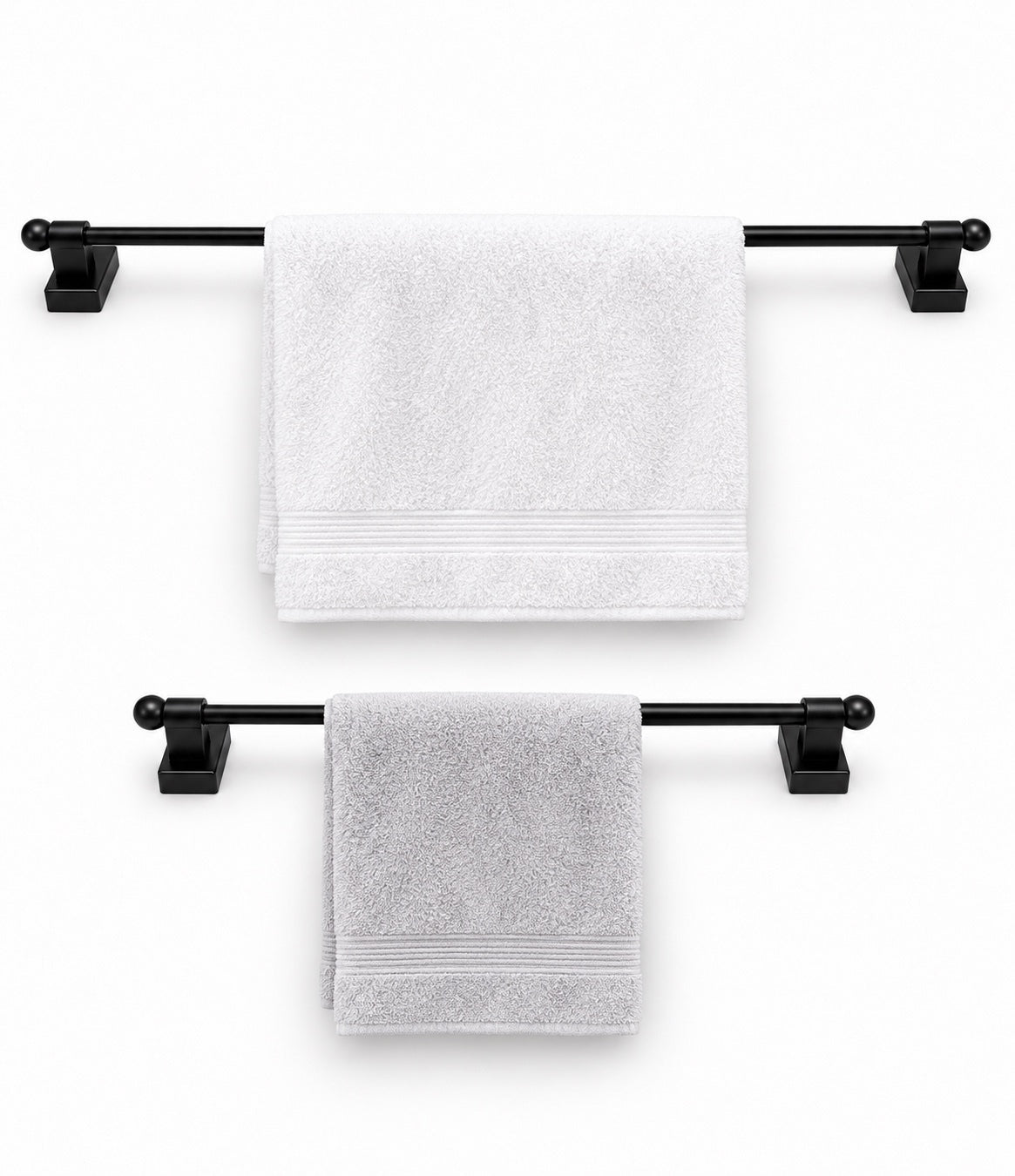 Adjustable Magnetic Towel Bars Set of 2 Black Fridge Toolbox No Drill