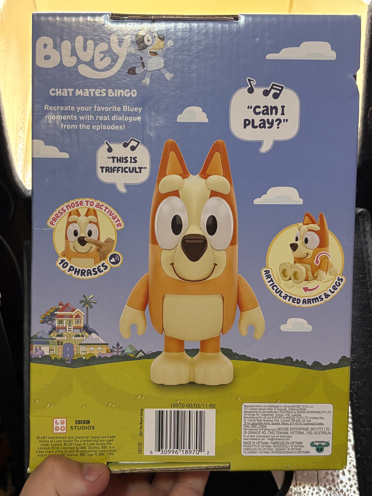 Bluey Chat Mates Bingo Talking Figure 10 Phrases Moose Toys New Box Wear — photo 2
