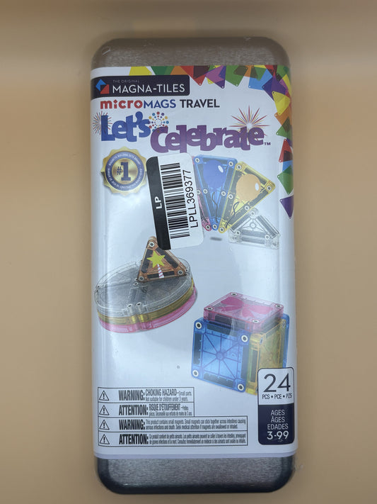 MAGNA-TILES microMAGS Travel Let's Celebrate 24-Piece Magnetic Set New — photo 2