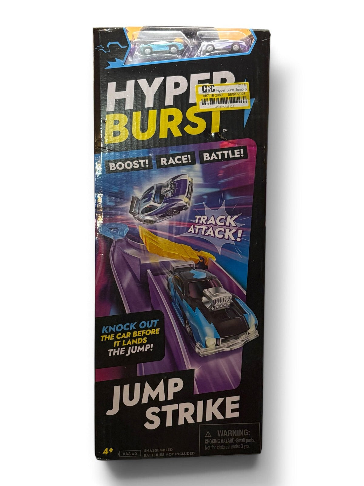 Hyper Burst Jump Strike Battle Race Track Set Goliath 2 Cars New Box Wear — photo 1