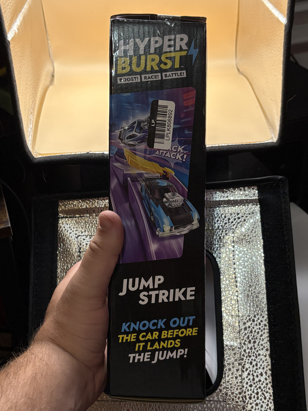 Hyper Burst Jump Strike Battle Race Track Set Goliath 2 Cars New Box Wear — photo 3