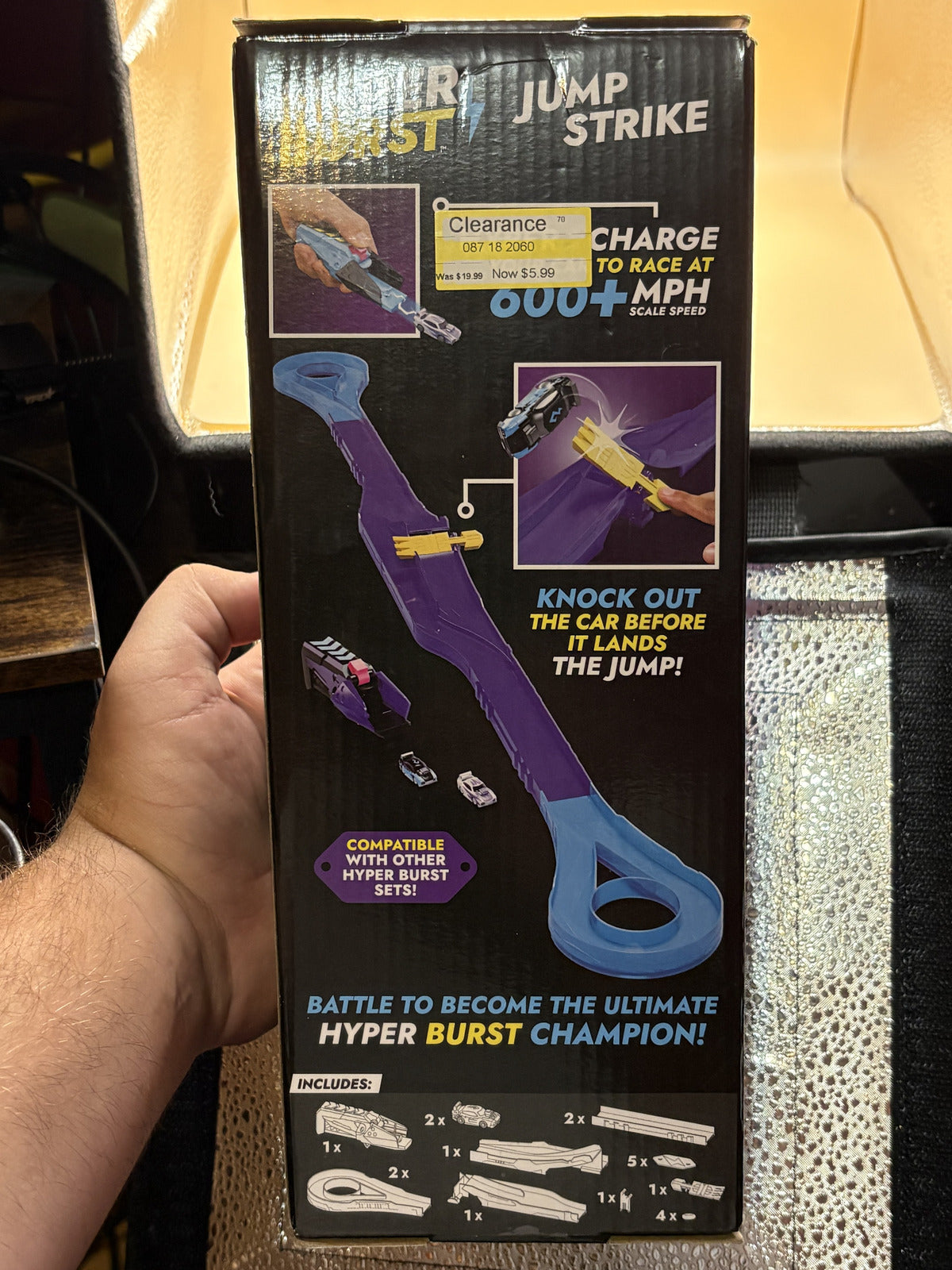 Hyper Burst Jump Strike Battle Race Track Set Goliath 2 Cars New Box Wear — photo 4