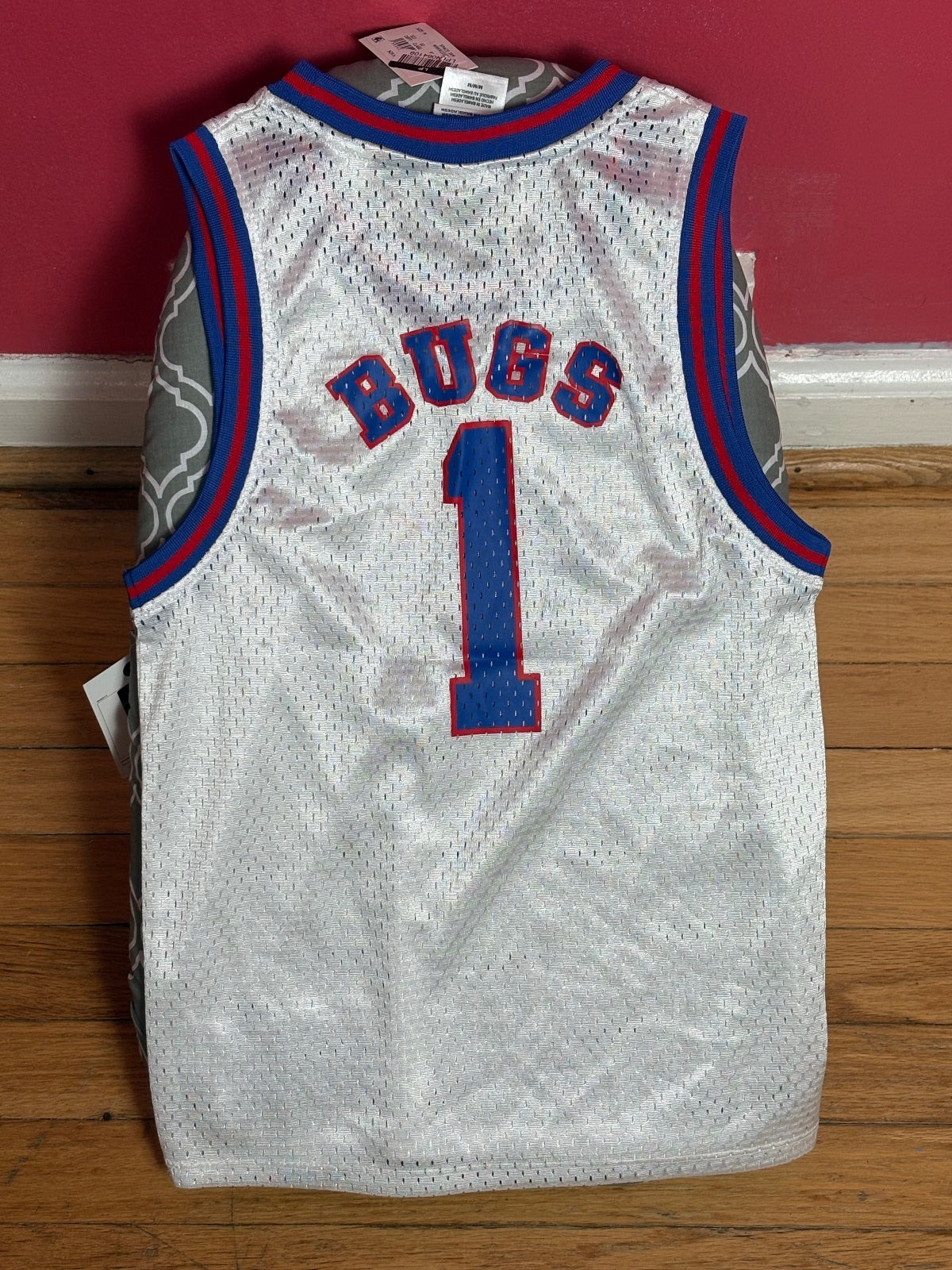 Champion Space Jam Tune Squad Bugs Bunny #1 Jersey Medium NWT NCAA — photo 3