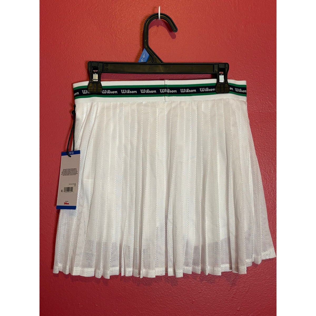 Wilson Girls Tennis Skort L 10/12 White Mesh Pleated Athletic Skirt NWT — photo 4