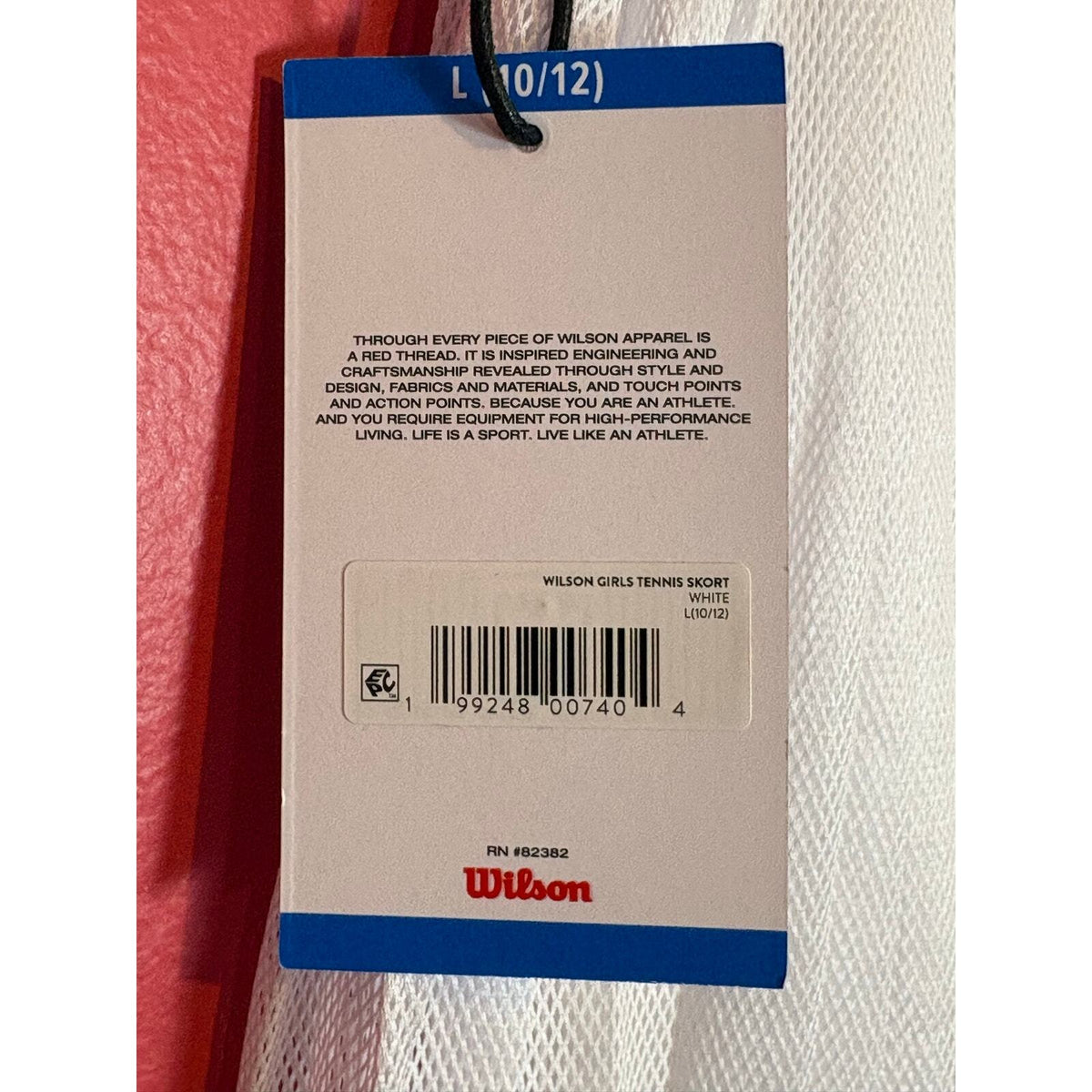 Wilson Girls Tennis Skort L 10/12 White Mesh Pleated Athletic Skirt NWT — photo 5