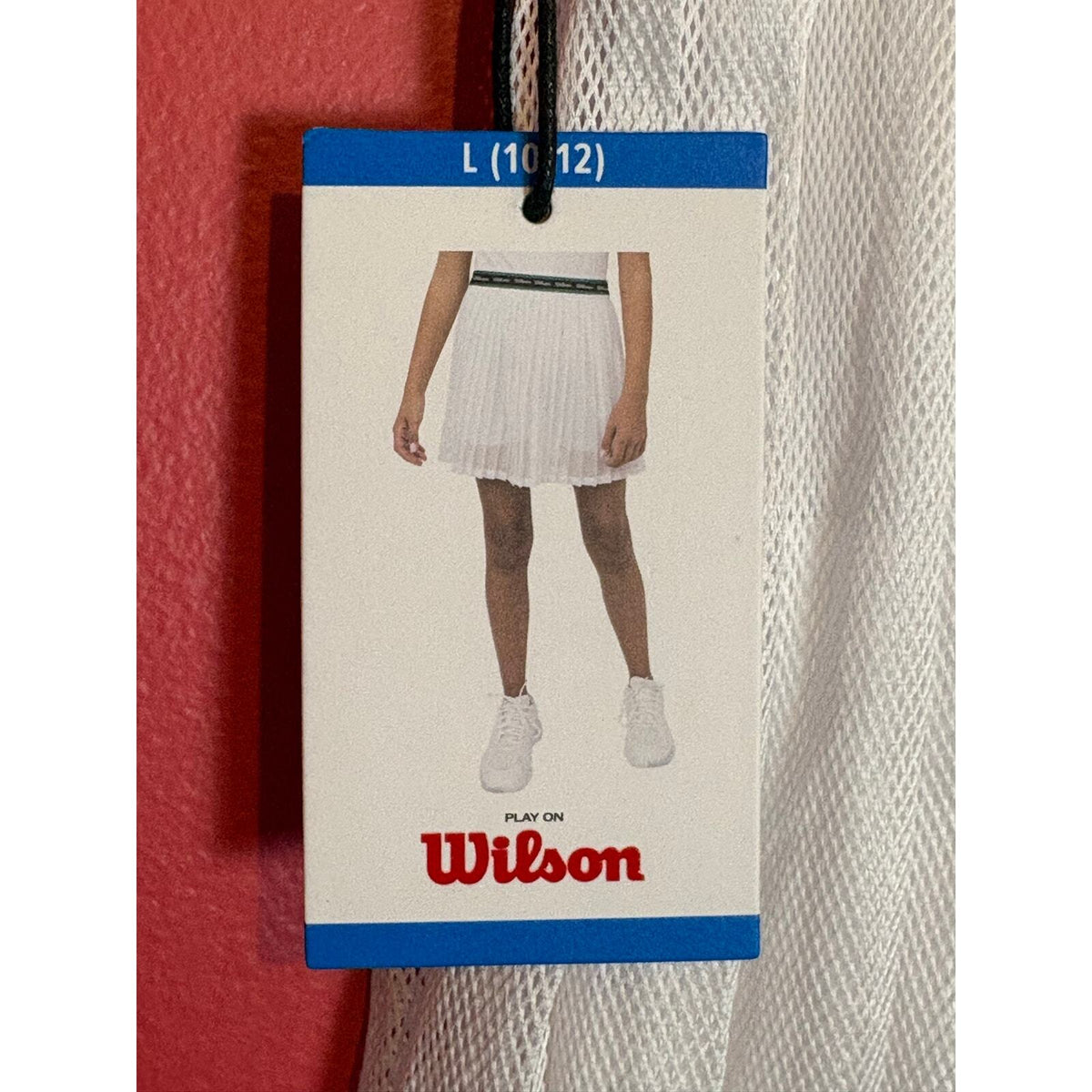 Wilson Girls Tennis Skort L 10/12 White Mesh Pleated Athletic Skirt NWT — photo 6