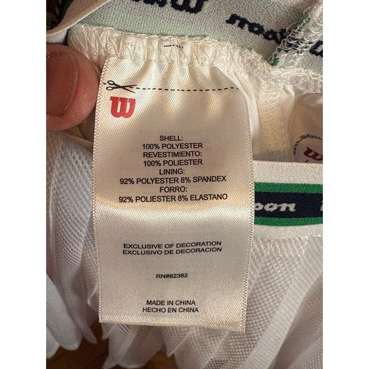 Wilson Girls Tennis Skort L 10/12 White Mesh Pleated Athletic Skirt NWT — photo 7