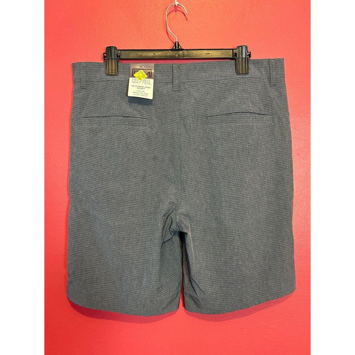 Refined Matter Men’s Textured Performance Shorts Gray Size 34 NWT 9” Inseam — photo 3