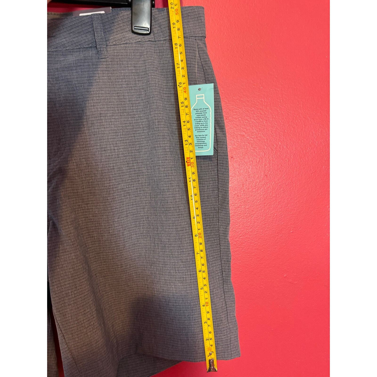 Refined Matter Men’s Textured Performance Shorts Gray Size 34 NWT 9” Inseam — photo 6