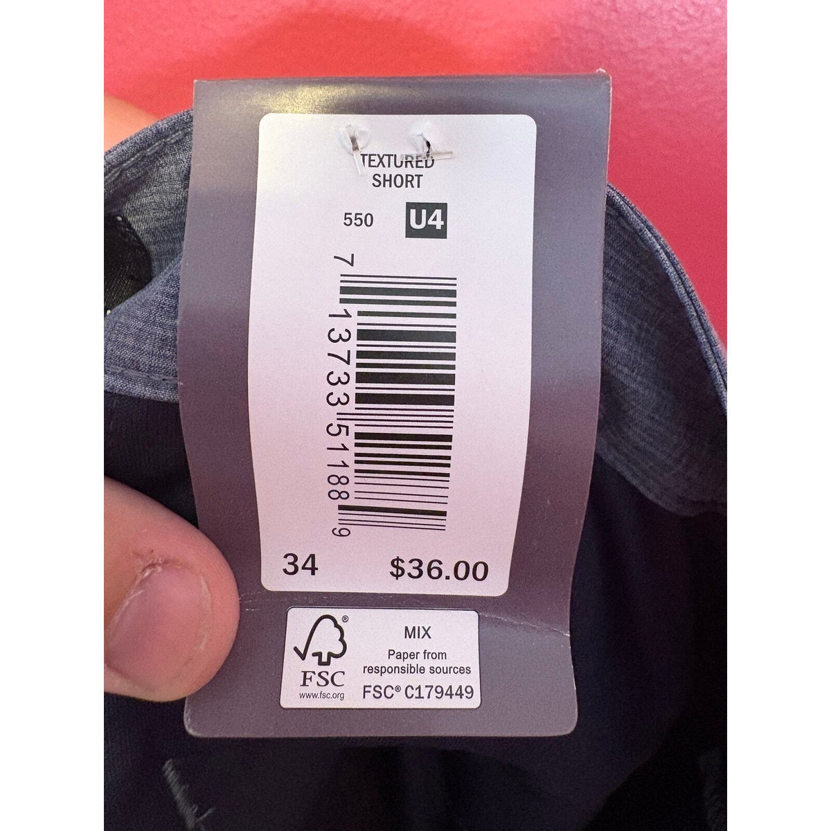 Refined Matter Men’s Textured Performance Shorts Gray Size 34 NWT 9” Inseam — photo 8