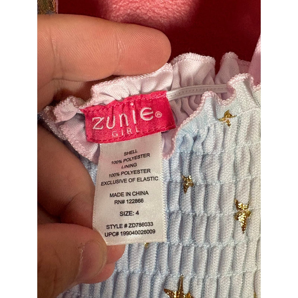 Zunie Girl Size 4 Rainbow Tulle Dress Gold Stars Pastel Party Princess NWT — photo 7