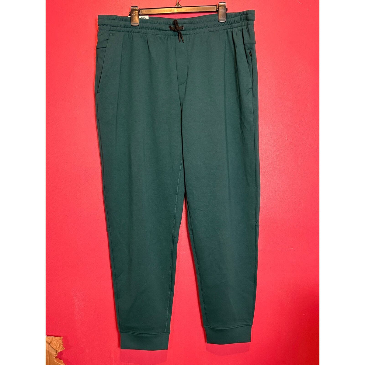 Member’s Mark Men’s Active Jogger Pants XXL Green Double Knit Stretch Zip Pocket — photo 2