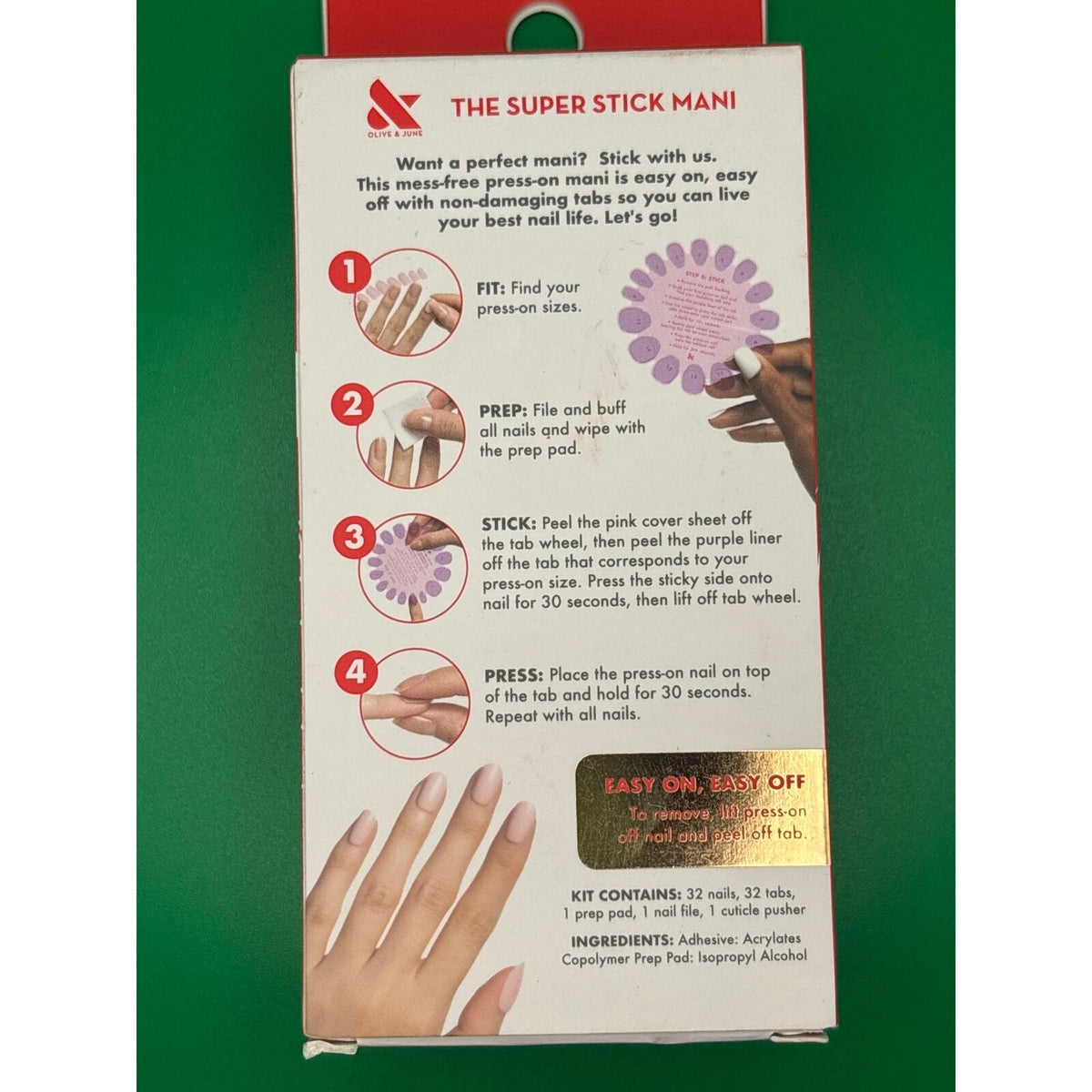 Olive & June Holiday Press On Nails Nail Art Stickers 3 Piece Bundle New — photo 6