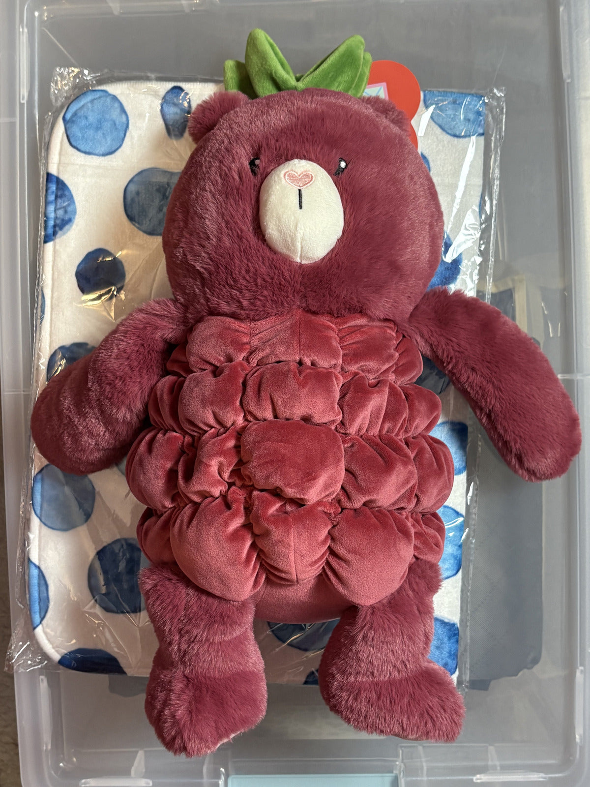 Gigglescape Raspbeary Raspberry Bear Plush 12" Target Stuffed Animal NWT — photo 2