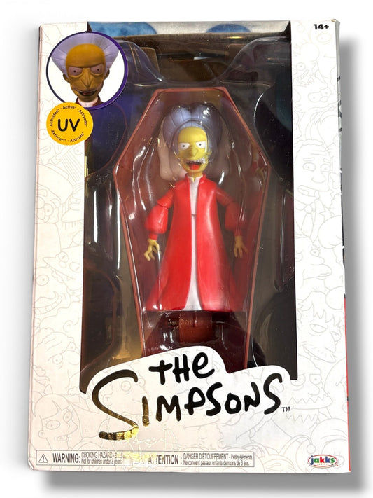 The Simpsons Vampire Mr Burns 5" Figure UV Color Change JAKKS Treehouse Horror — photo 1