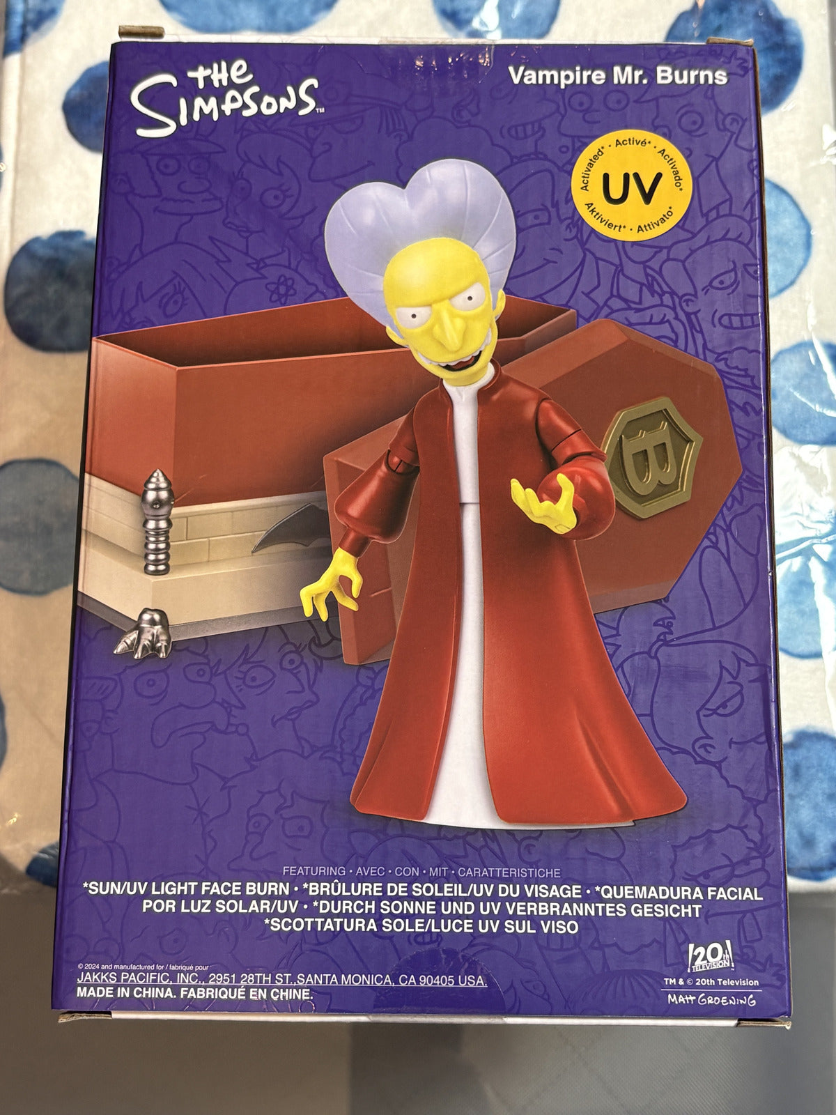 The Simpsons Vampire Mr Burns 5" Figure UV Color Change JAKKS Treehouse Horror — photo 5